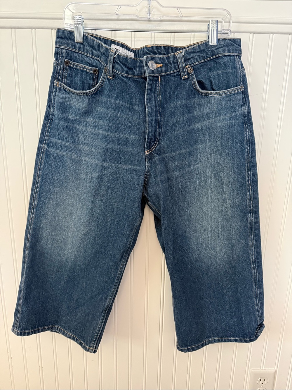 Zara wide denim  leg culotte jean